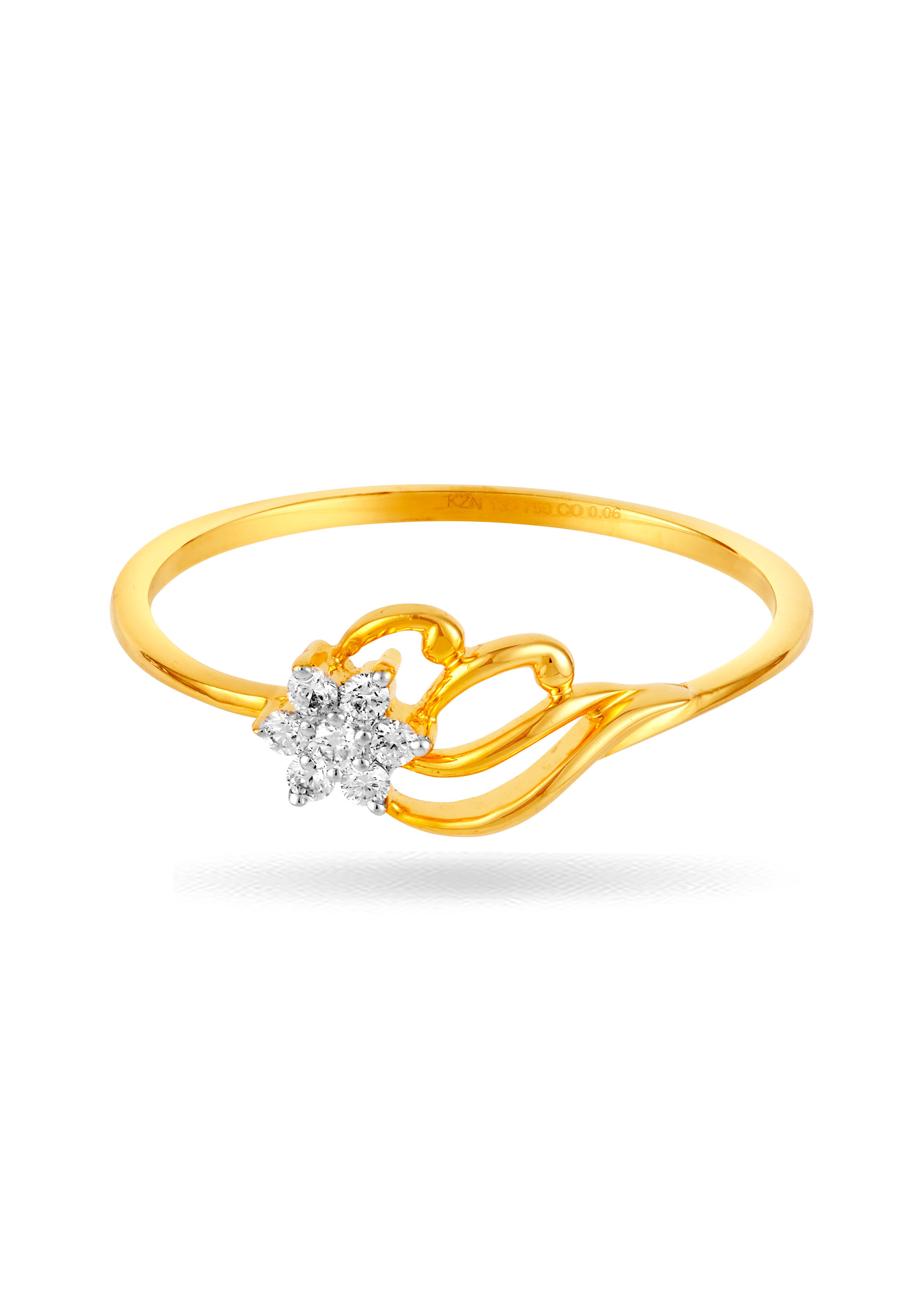 Minimal Floral Muse Diamond Finger Ring