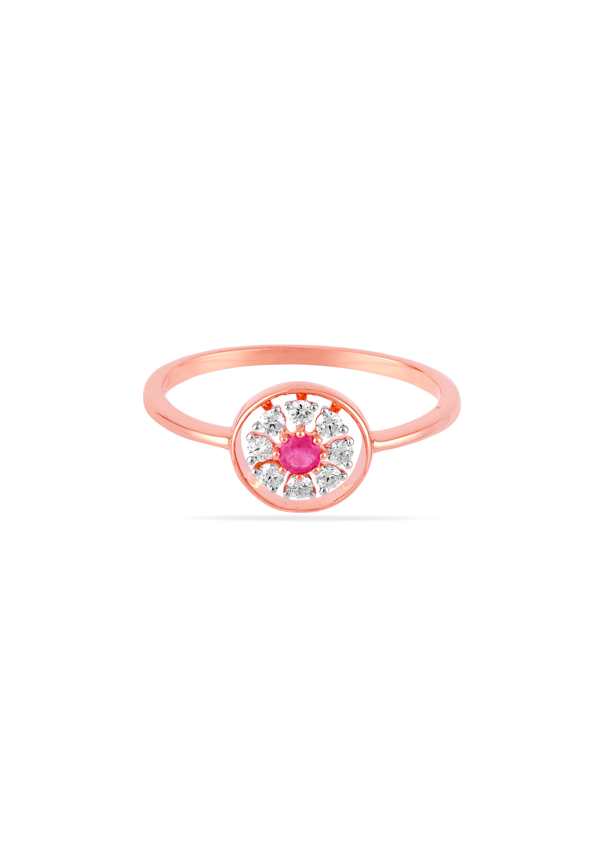 Dahlia Petal Diamond Finger Ring