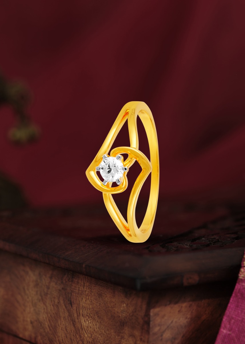 Modern Charm Diamond Solitaire Finger Ring