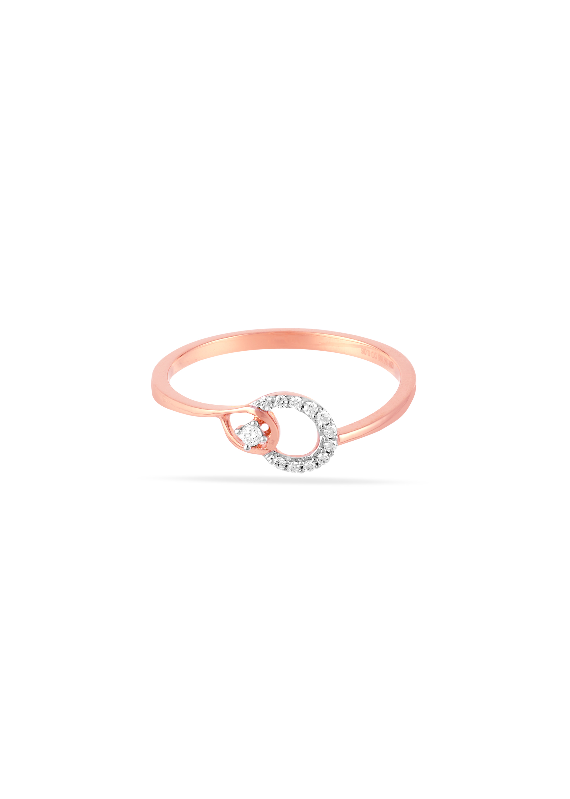 Ribbon Art Diamond Finger Ring