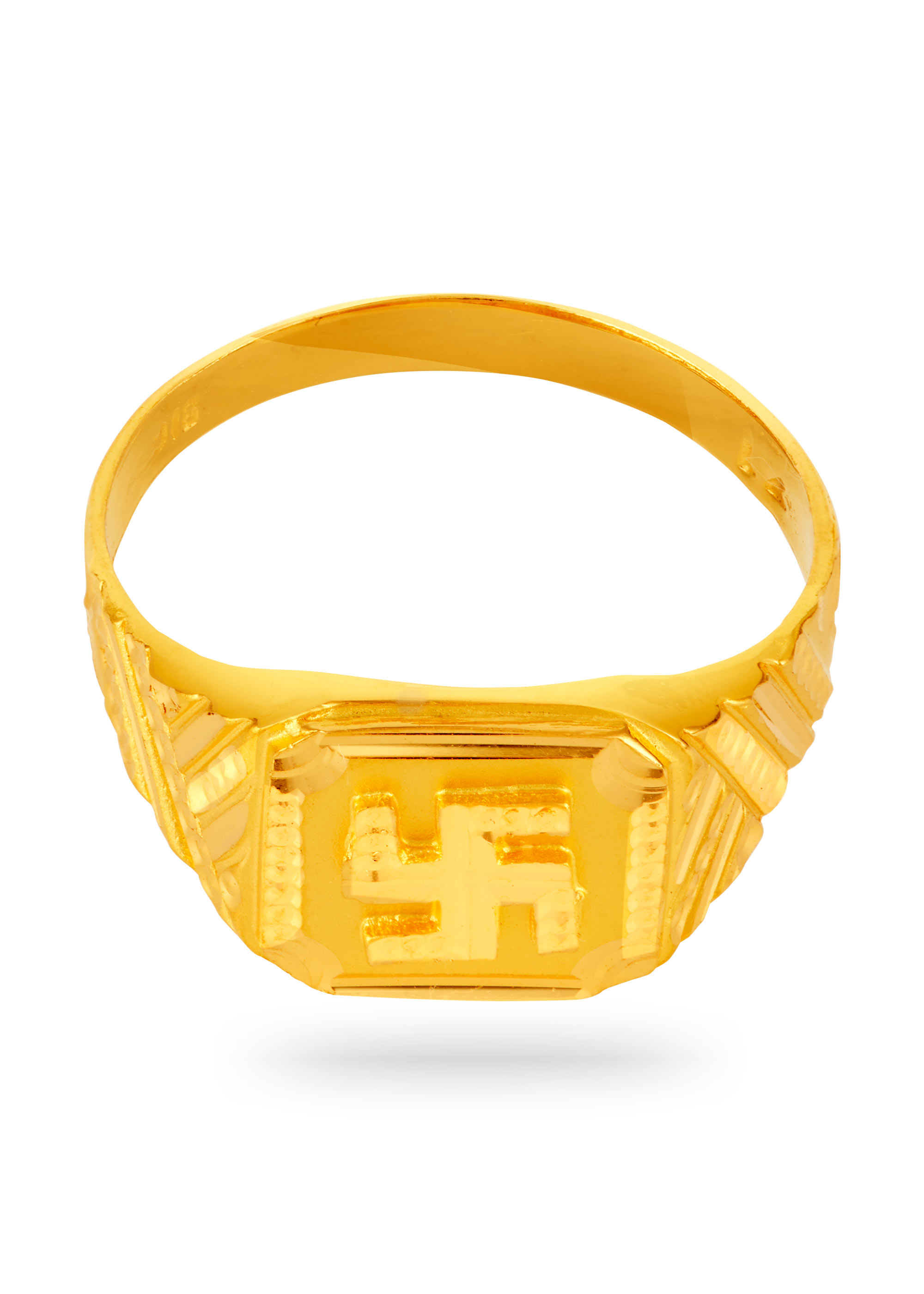 Swastik Symbol 22K Gold Finger Ring