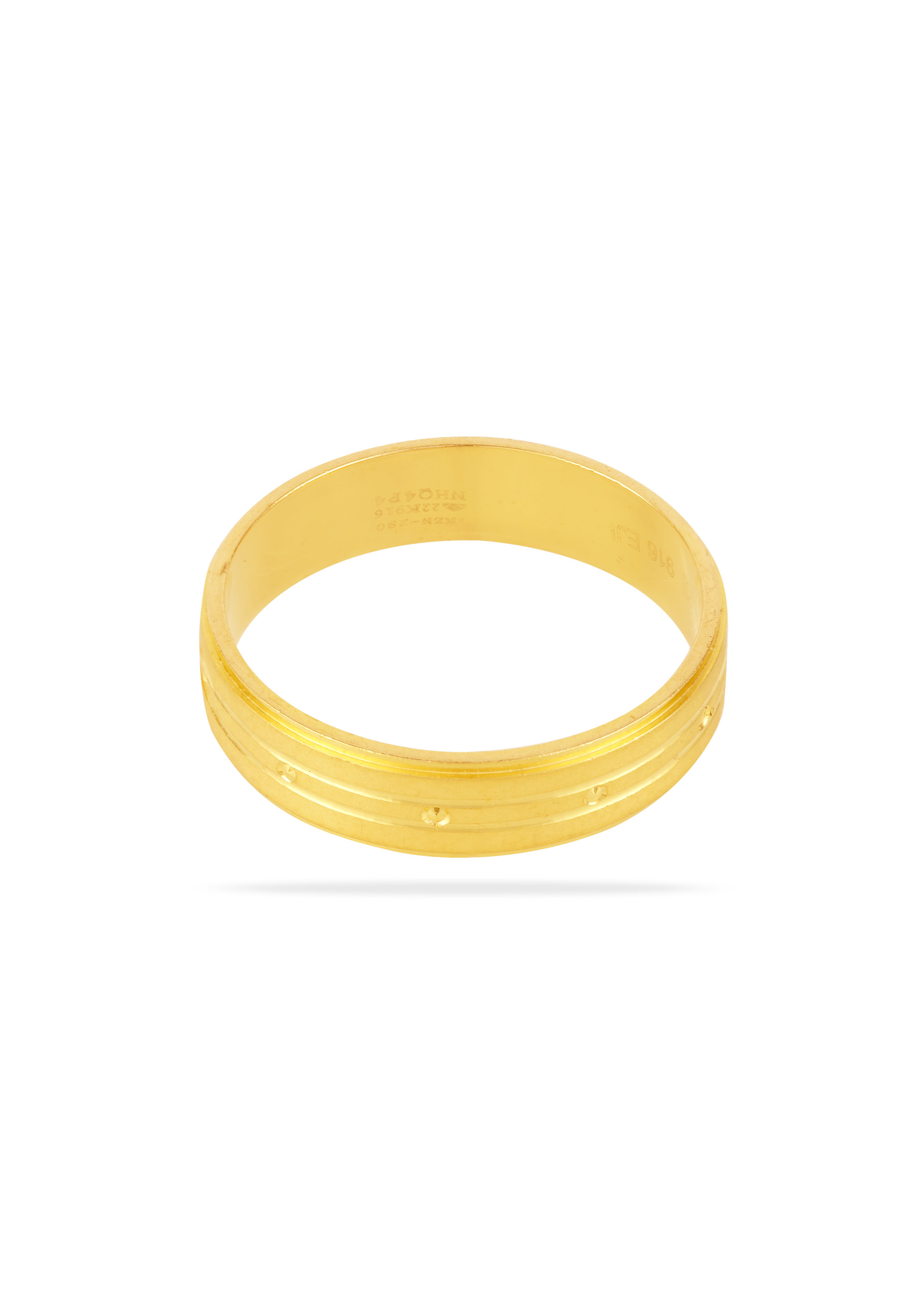 Solid Bold 22K Gold Band Engagement Finger Ring