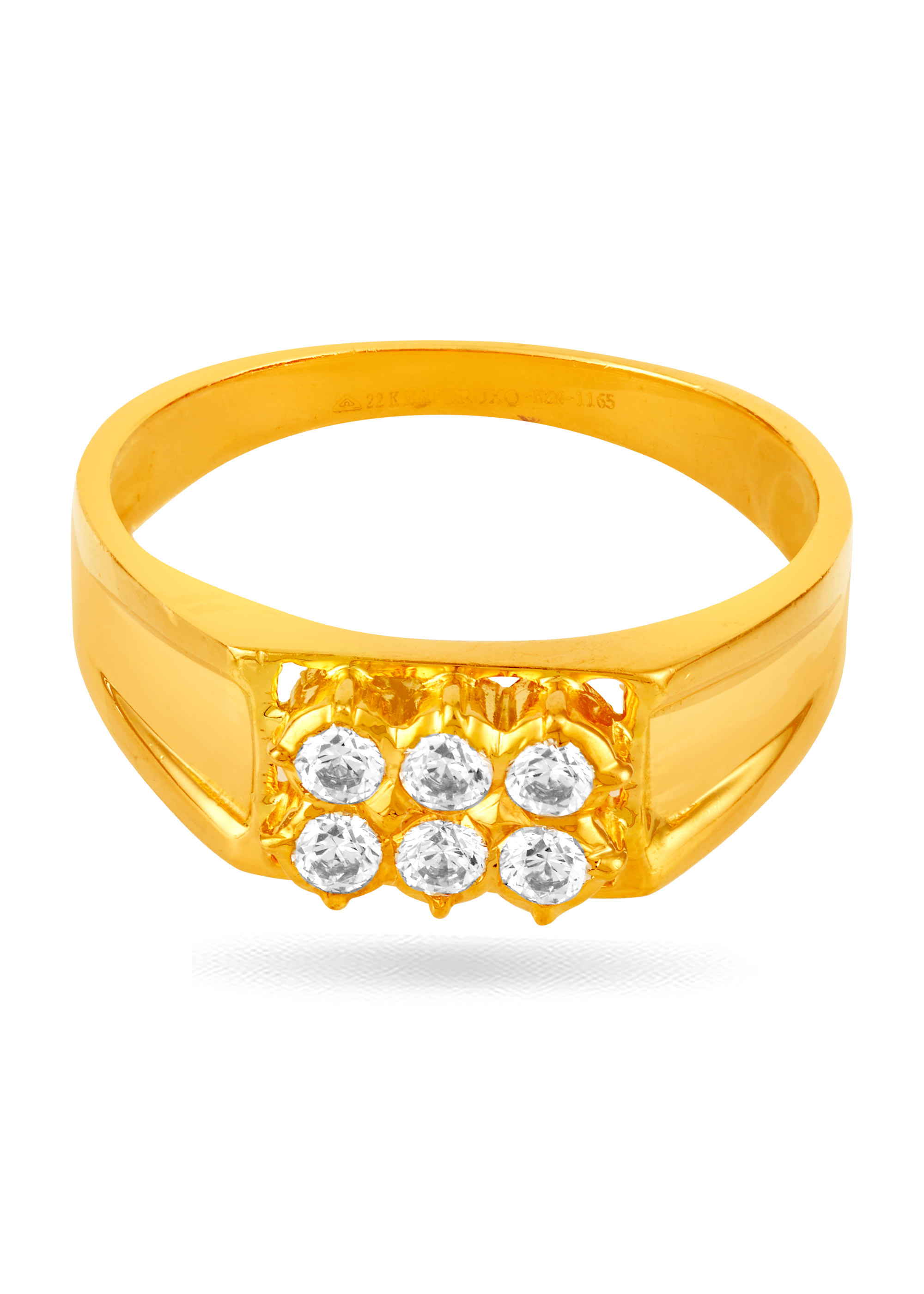 Karaikudi Close Setting 22K Gold Party Finger Ring