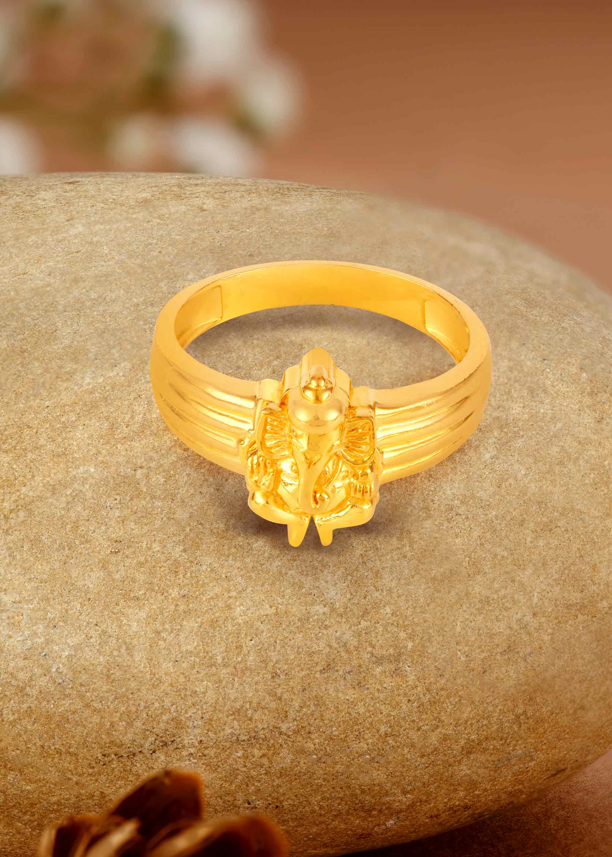 Ganesh Divine 22K Gold Frame-Inspired Finger Ring