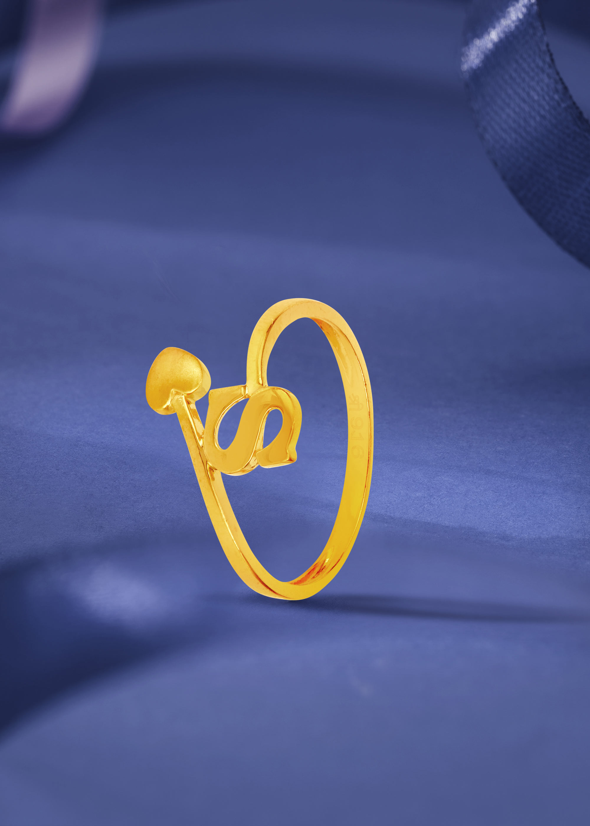 Personalized Grace 22K Gold Finger Ring