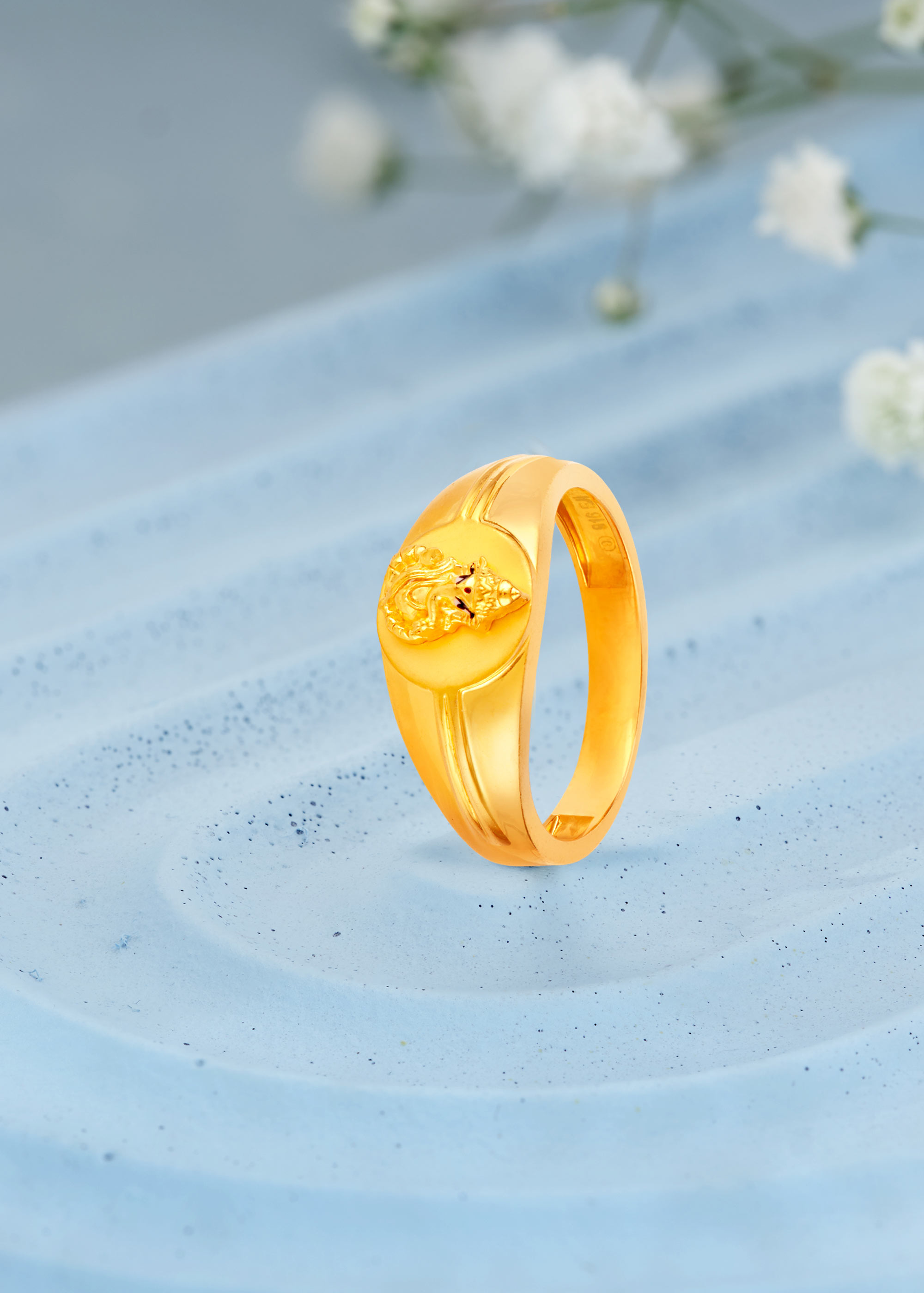 Divine Grace 22K Gold Ganesh Finger Ring
