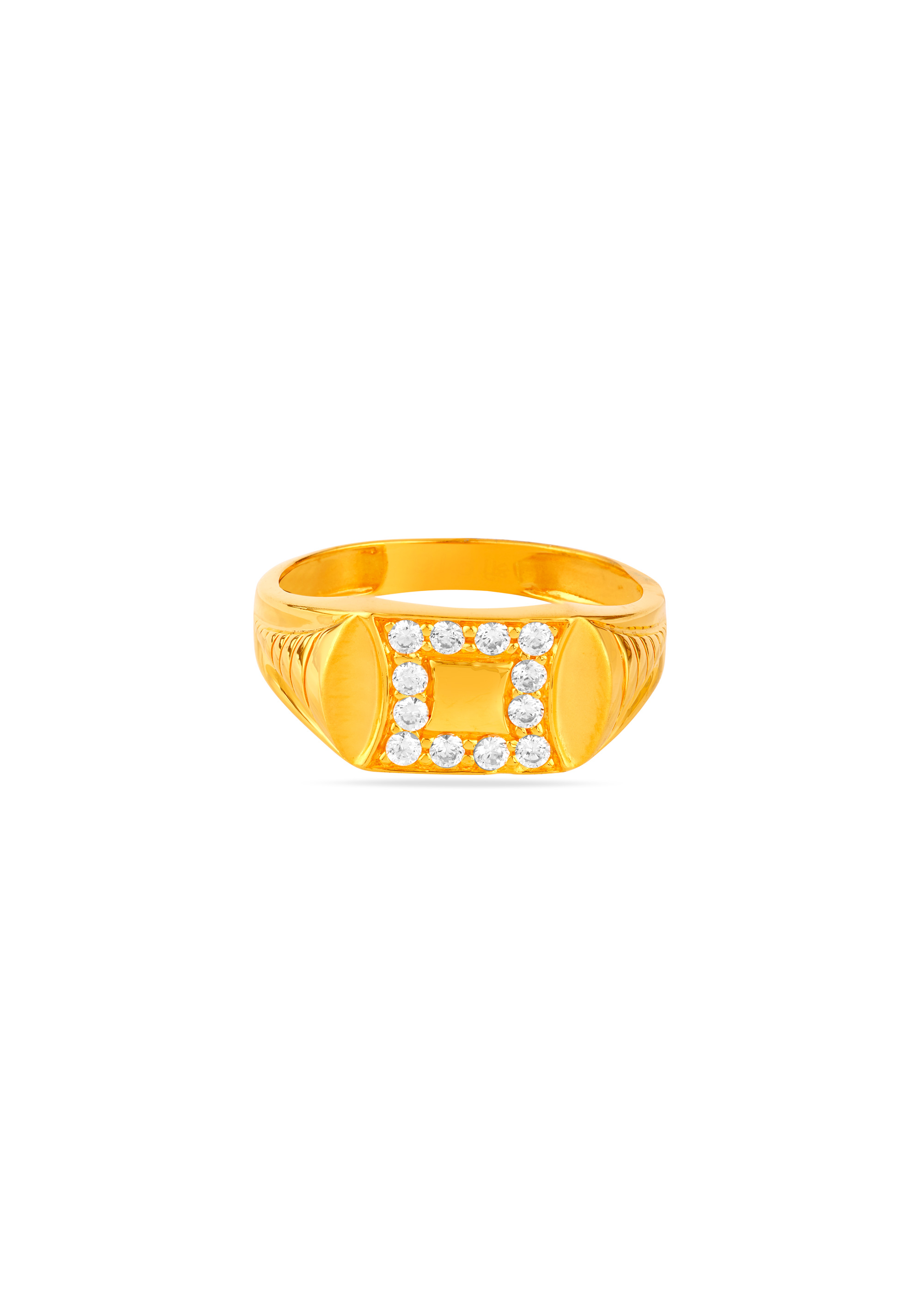 Obsidian Edge 22K Gold Stone Finger Ring