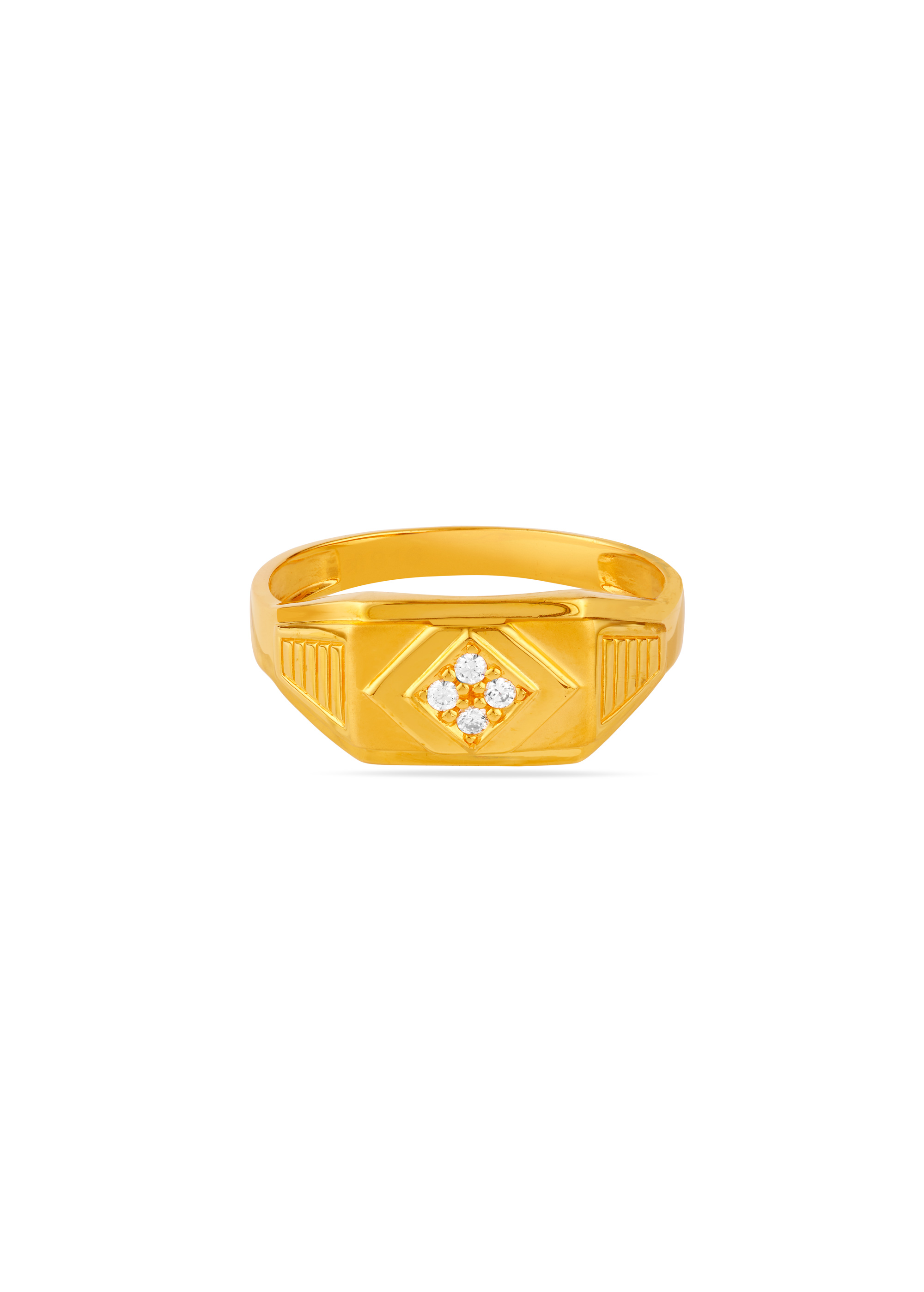 Titan Edge 22K Gold Triangle Finger Ring