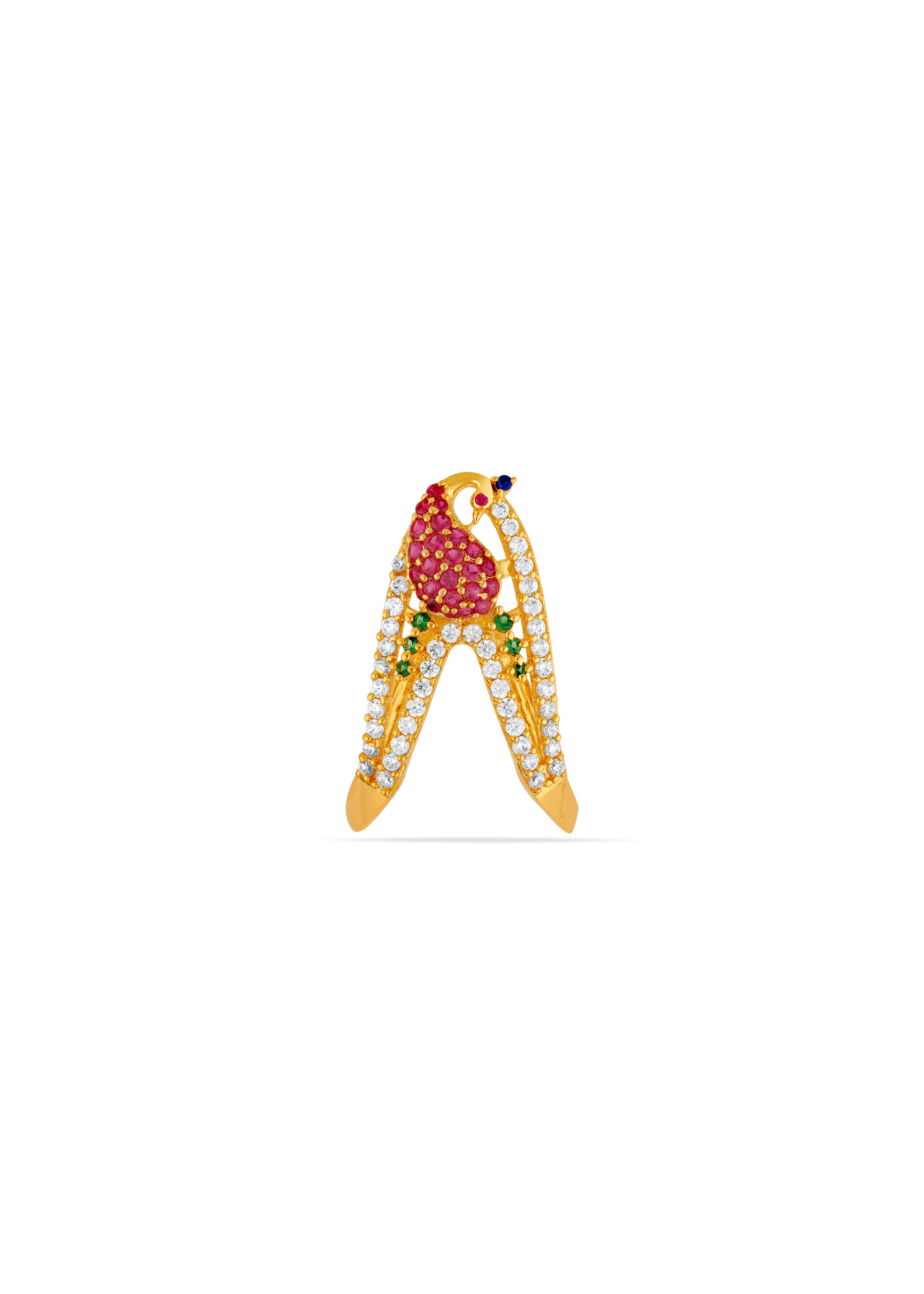 Vanki Essence 22K Gold Ruby Party Finger Ring