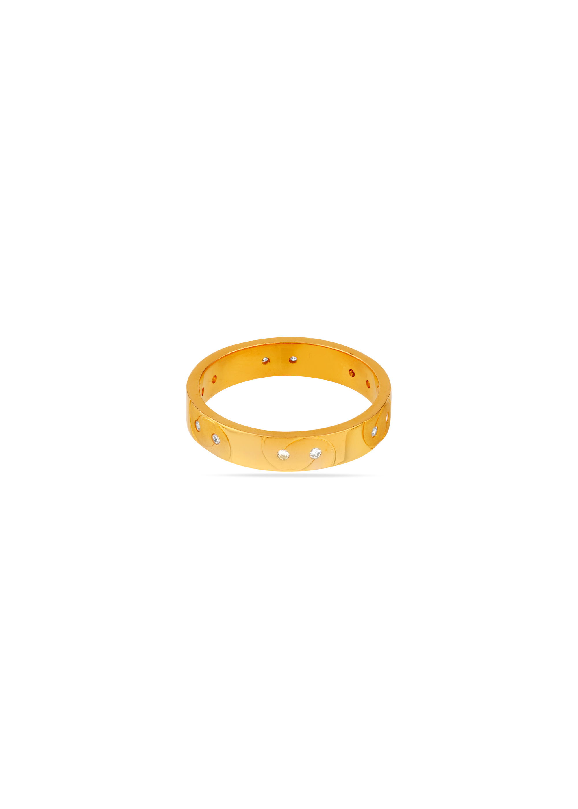 Steel Curve 22K Gold Engagement Finger Ring