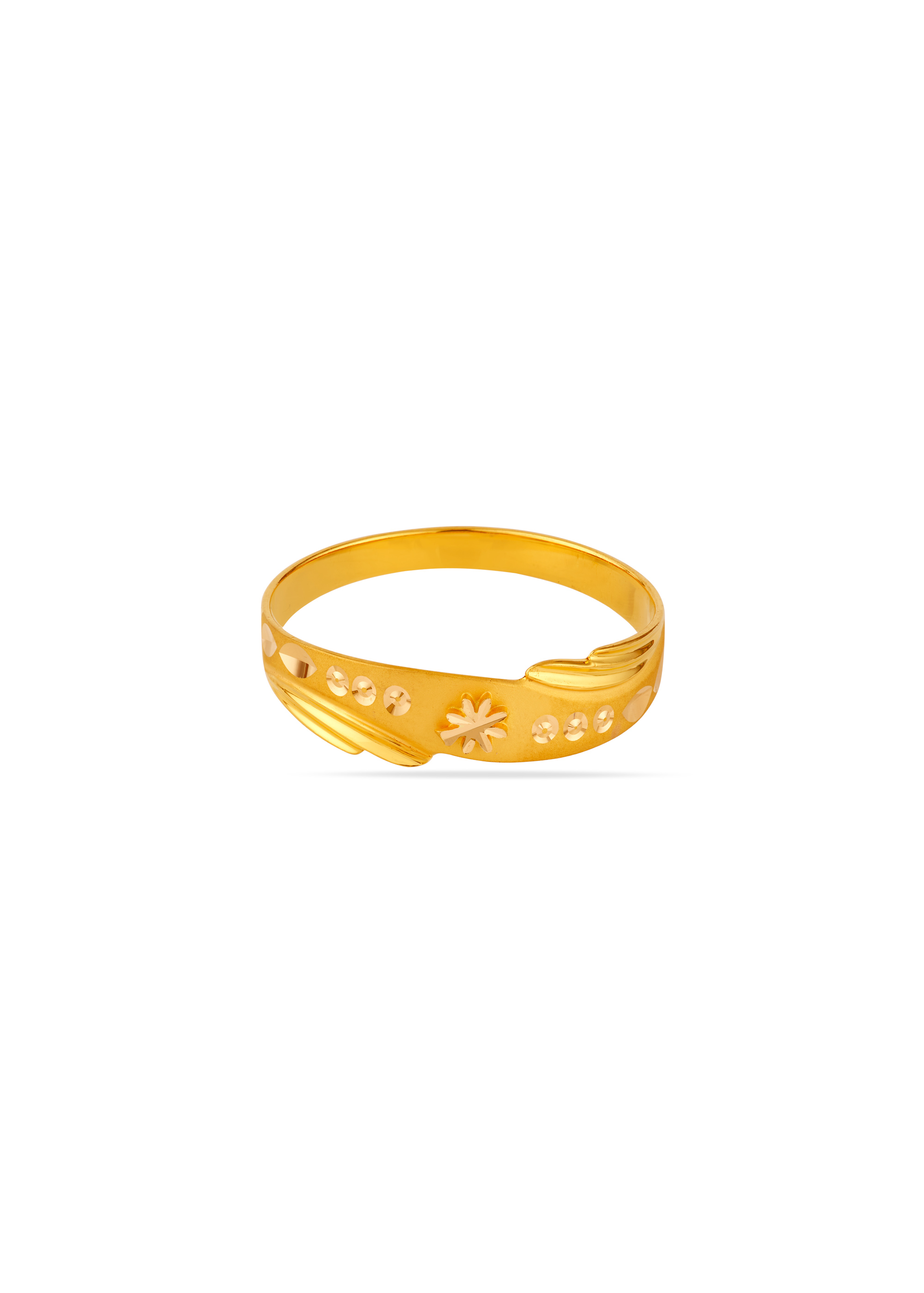 Petal Whisper 22K Gold Engraved Finger Ring
