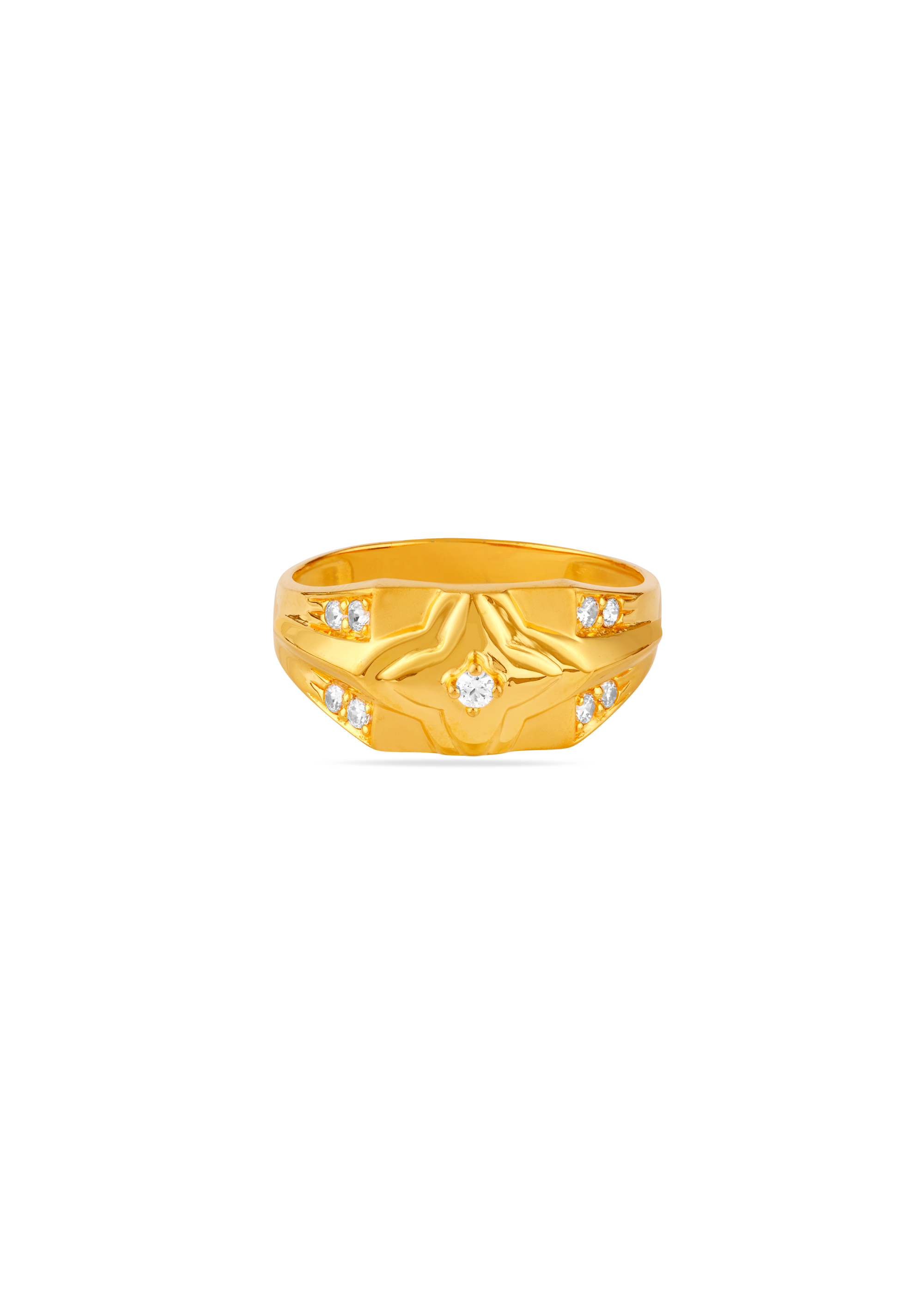 Garden Crest 22K Gold Floral Finger Ring
