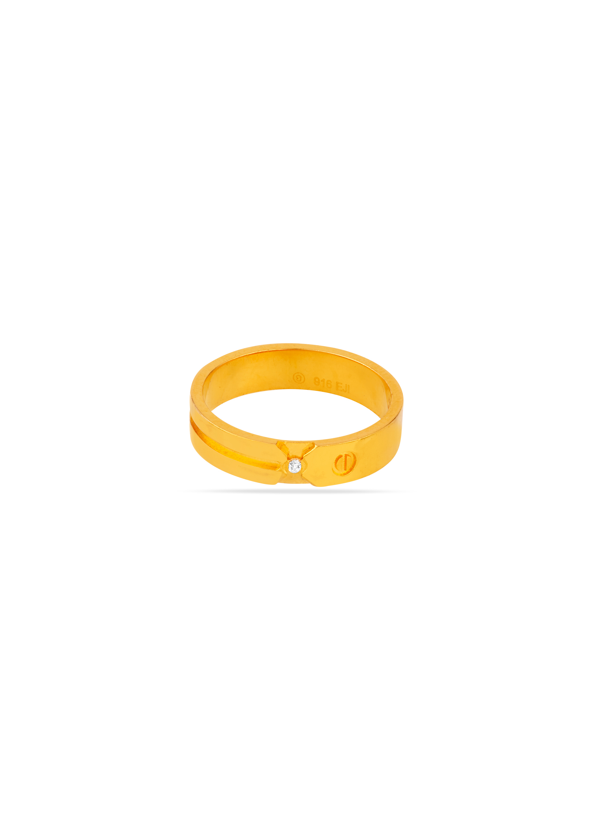 Bold Edge 22K Gold Engagement Finger Ring