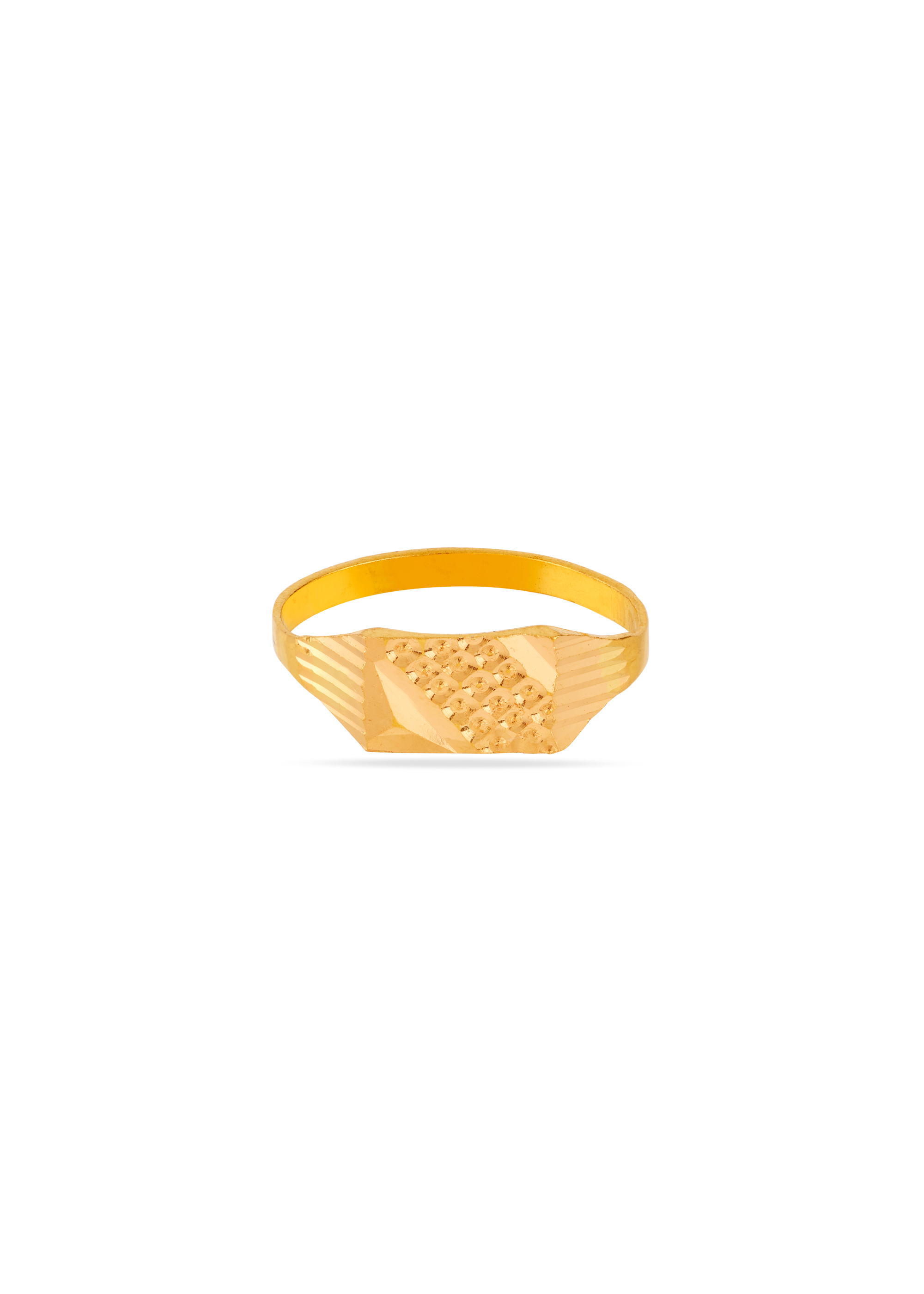 Streamline Shine 22K Gold Finger Ring
