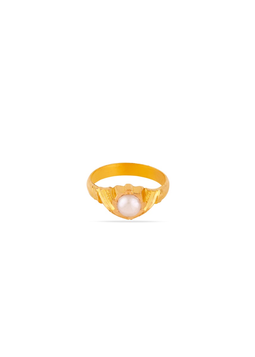 Eternal Pearl 22K Gold Finger Ring