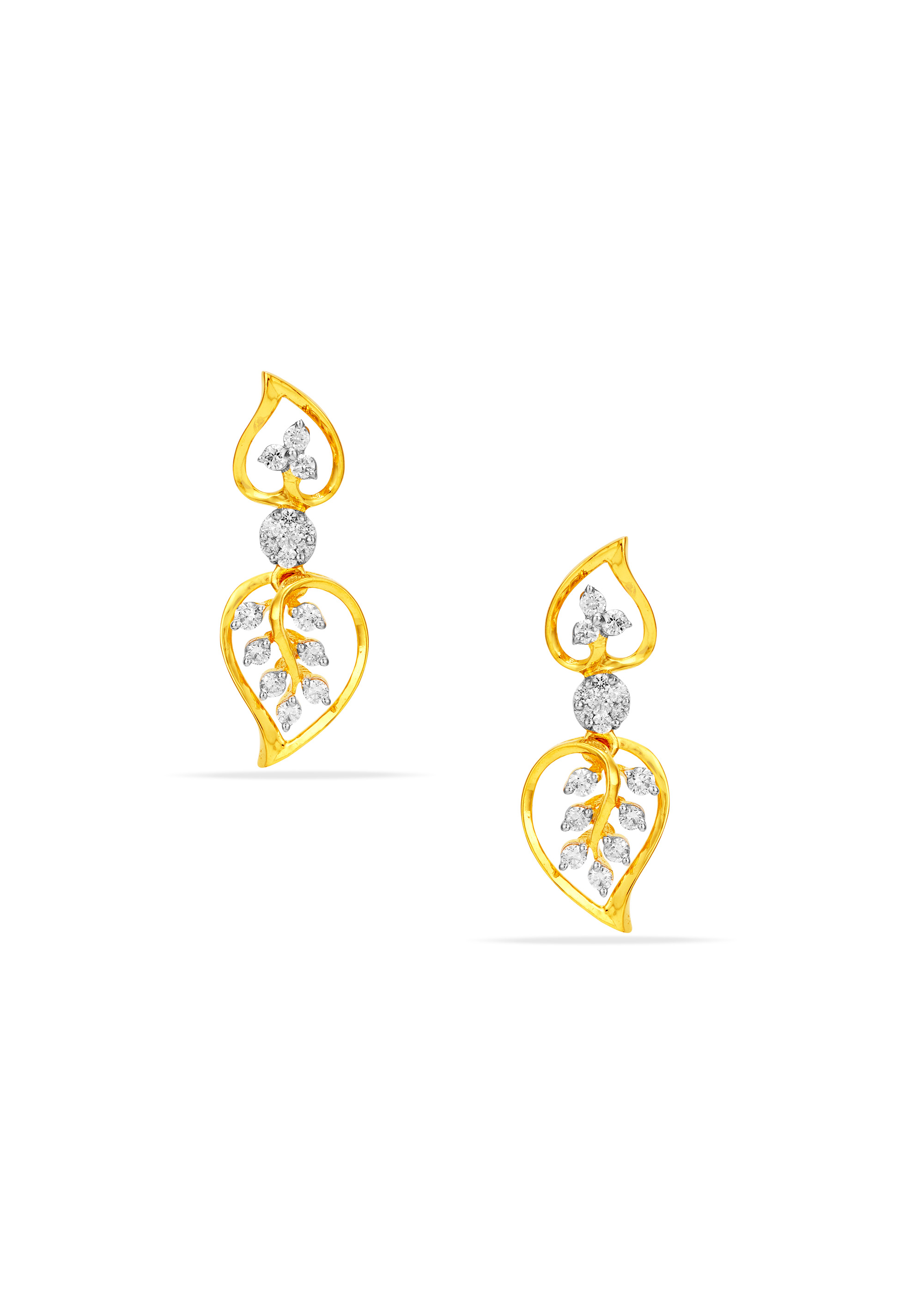 Organic Radiance Diamond Hanging Earring