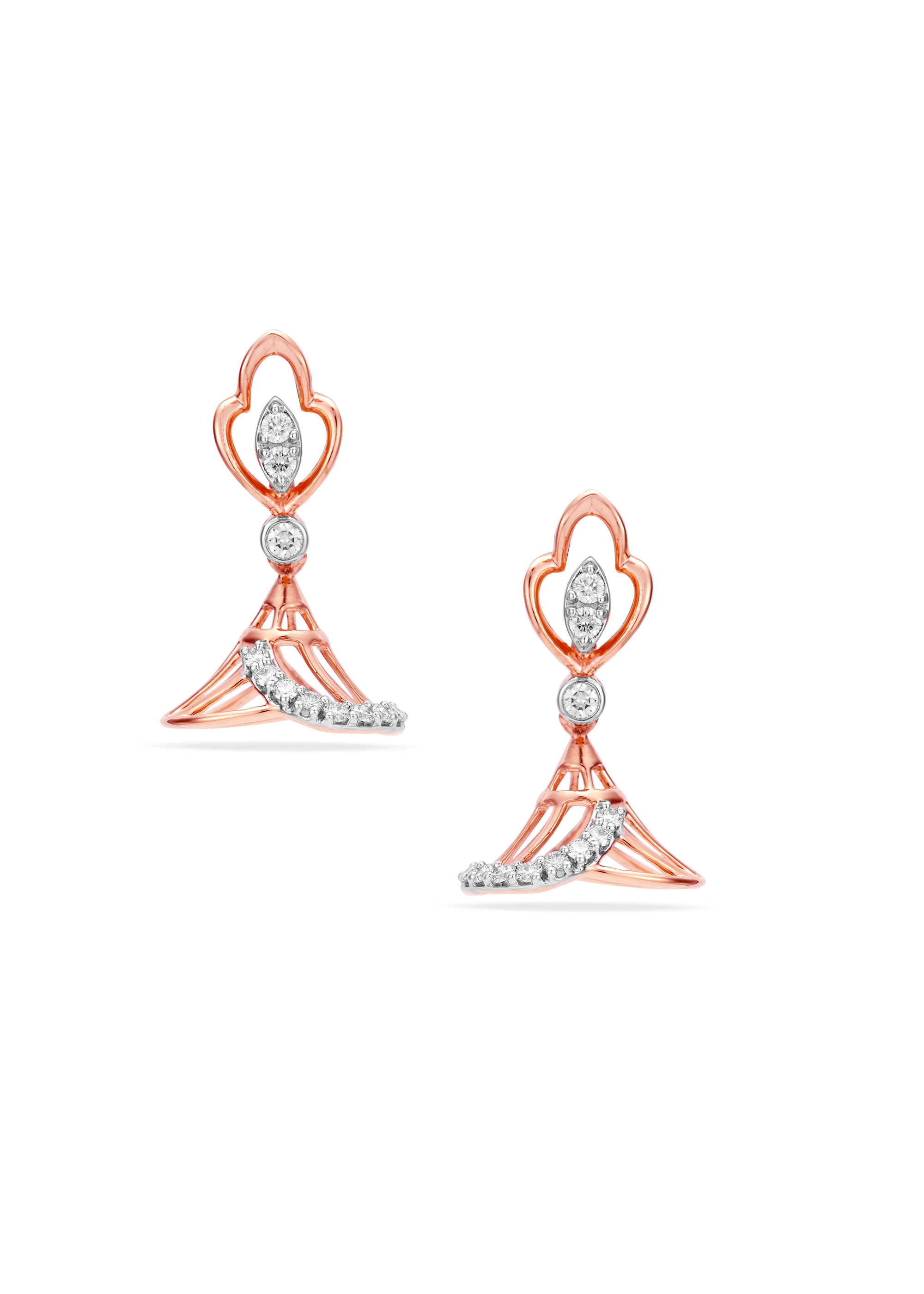Lehenga Twirl Diamond Jhumka Earring