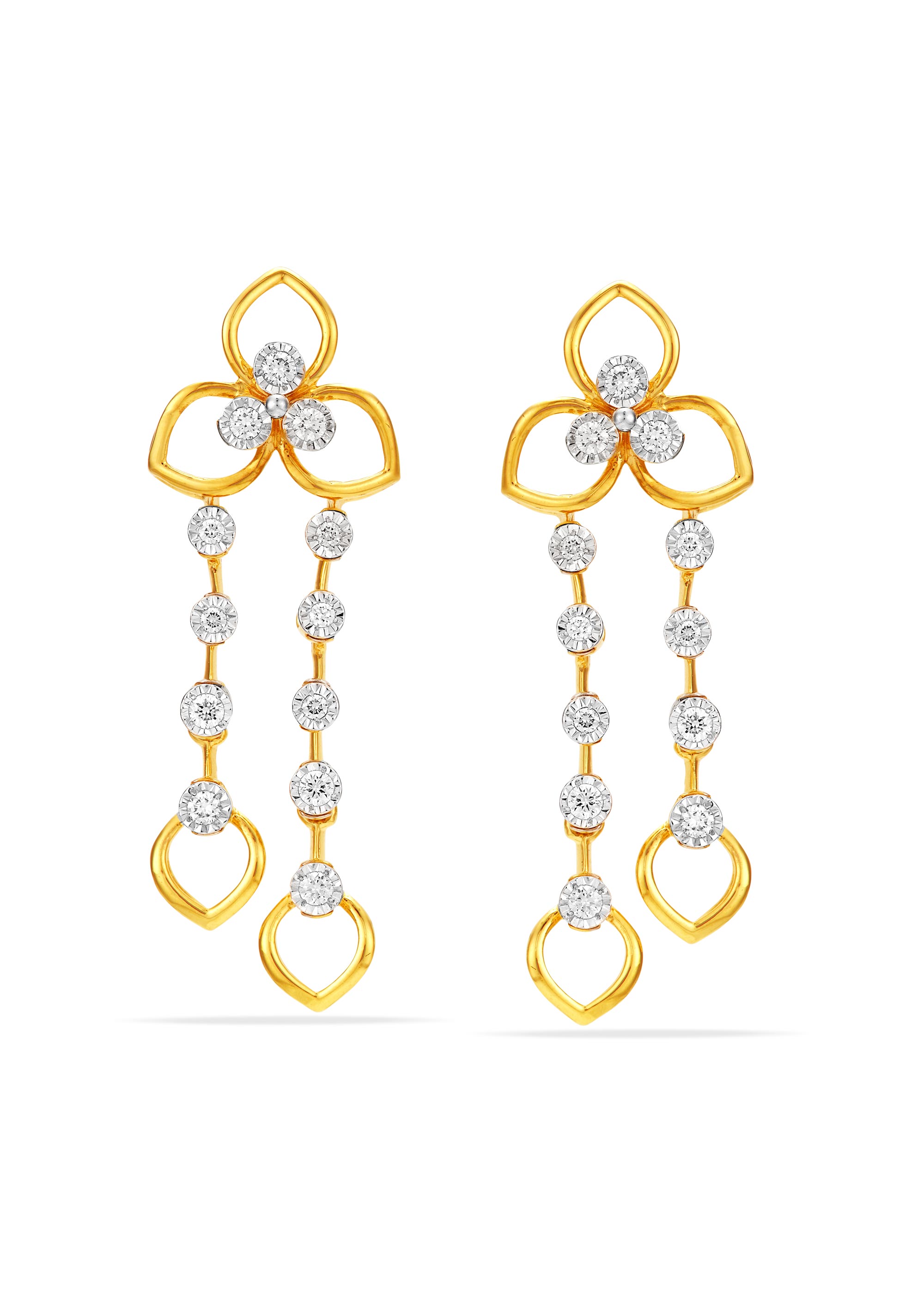 Toran Floral Diamond Hanging Earring