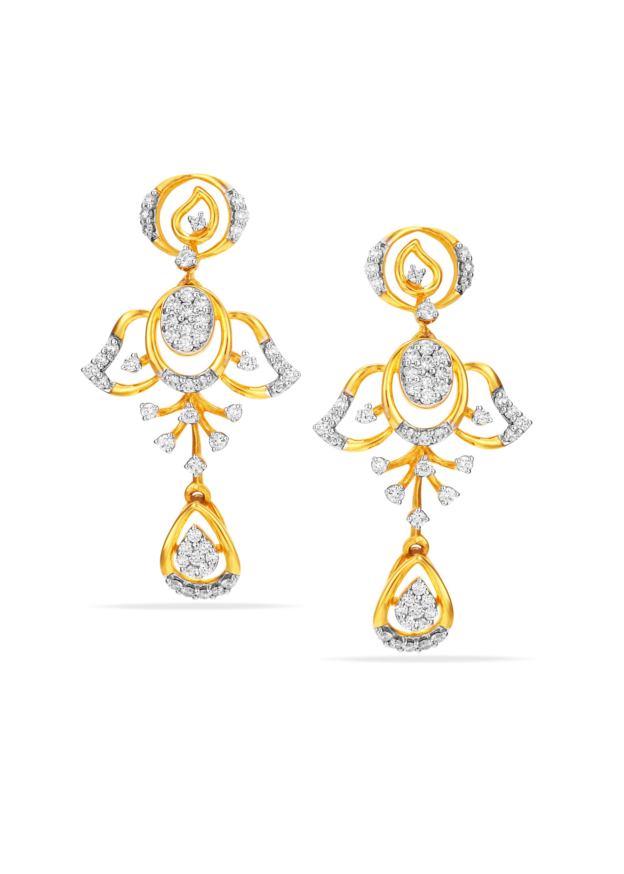 Organic Elegance Diamond Hanging Earring