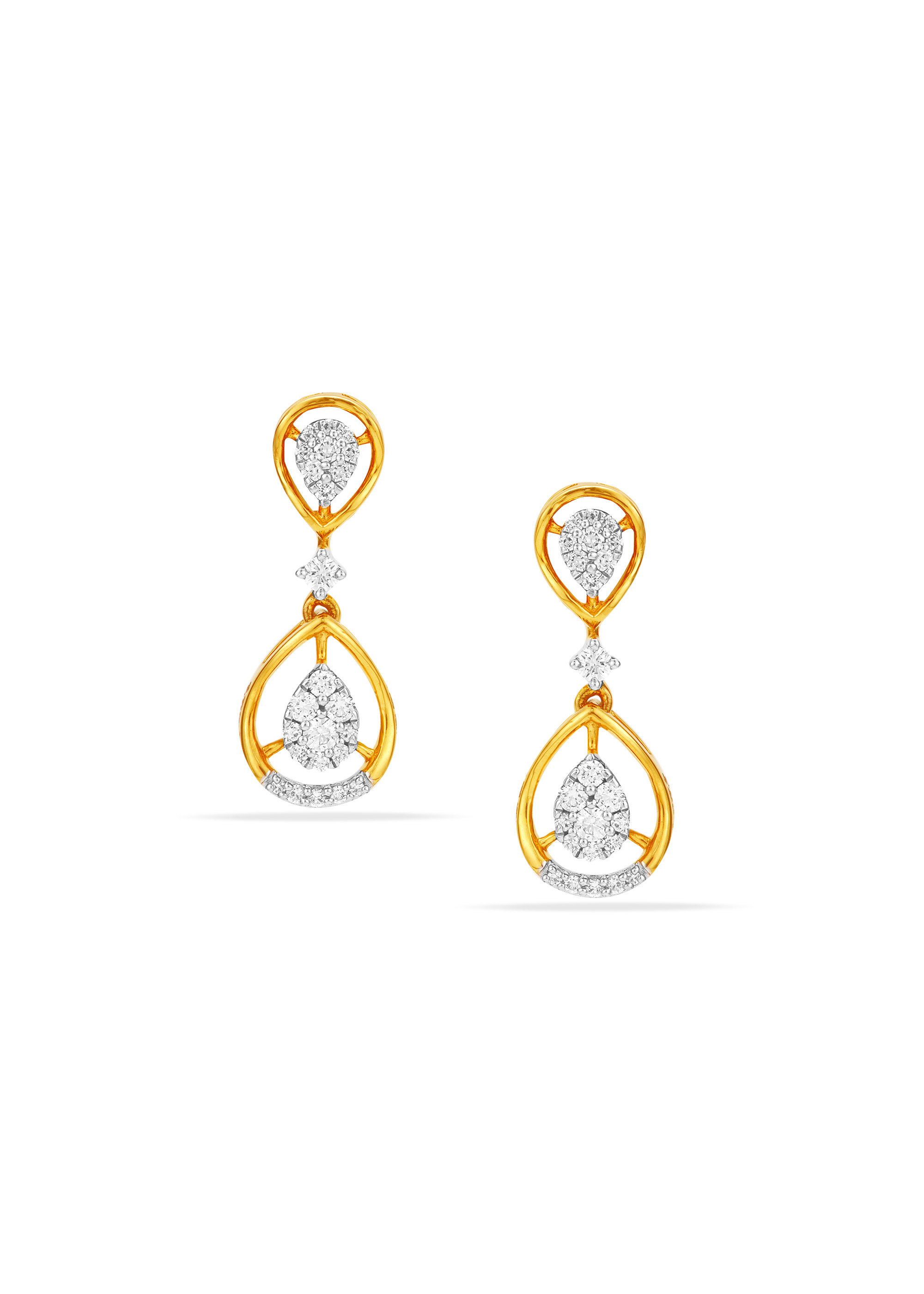 Glowing Drop Diamond Hanging Earring