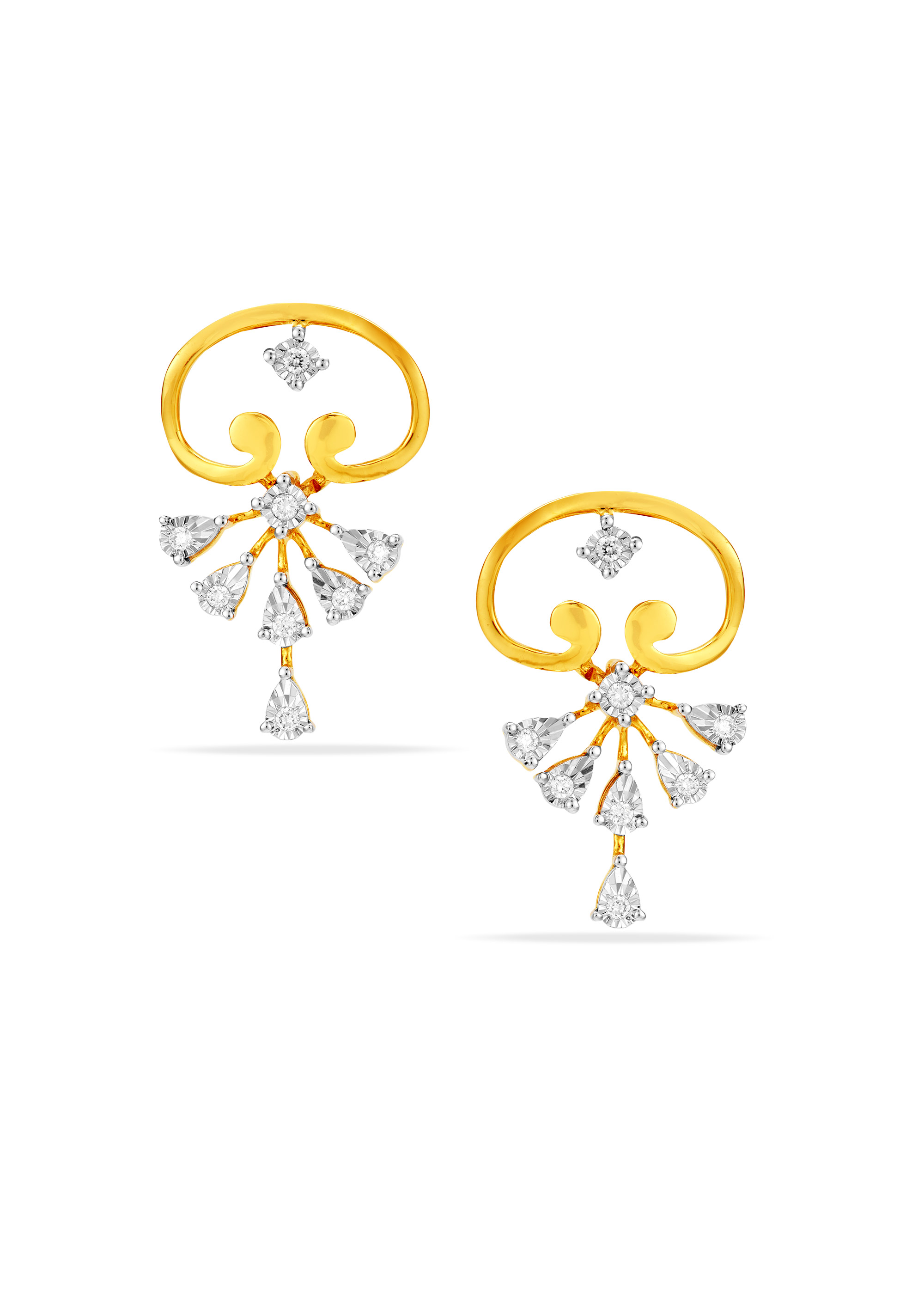Traditional Delight Diamond Hanging Earring