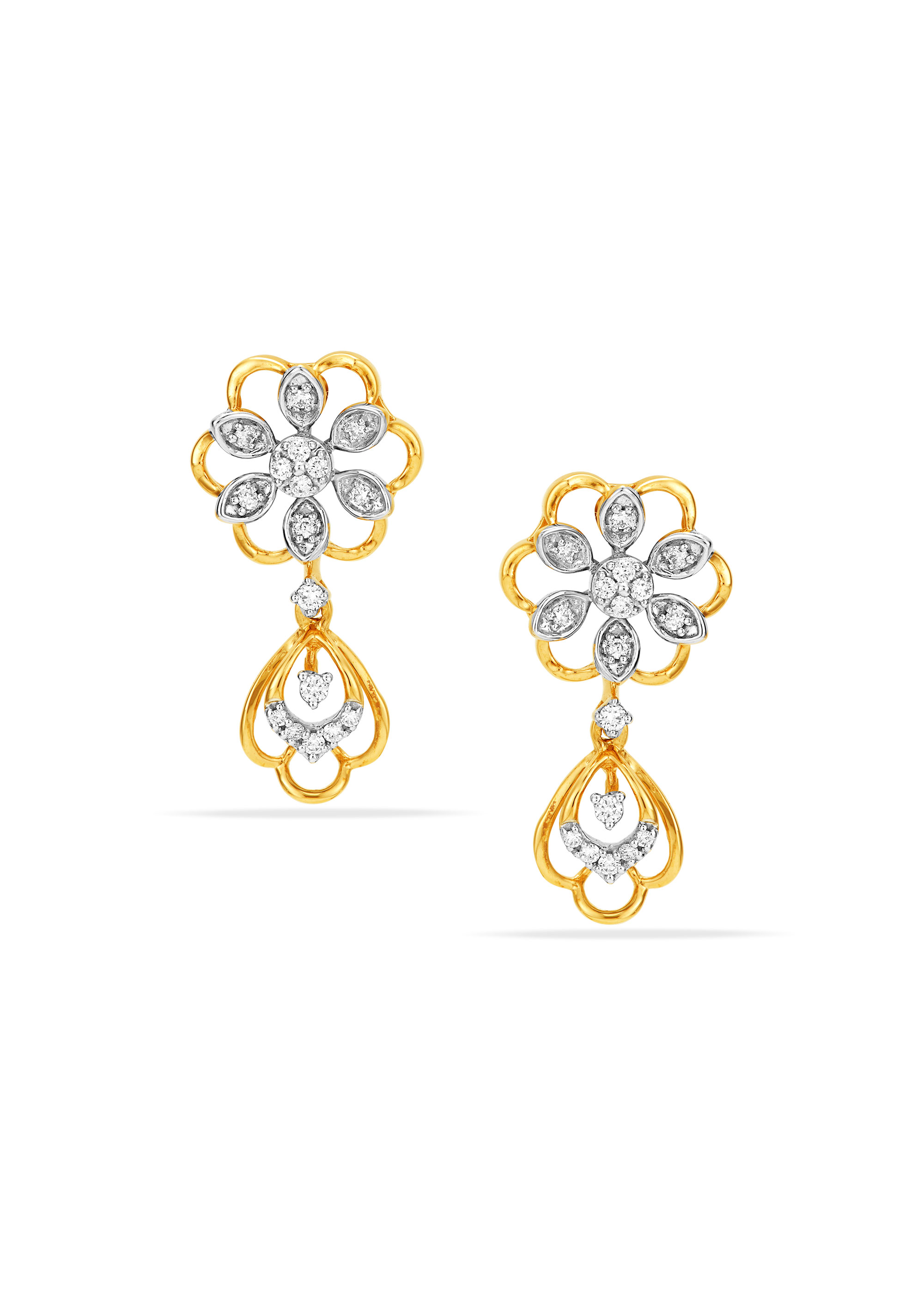 Dahlia Radiance Diamond Hanging Earring