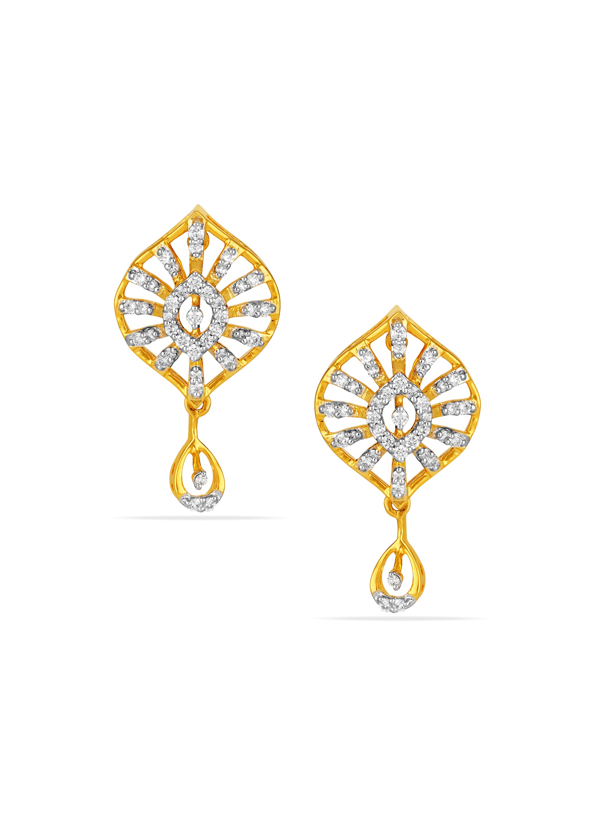 Sunrise Serenity Diamond Hanging Earring