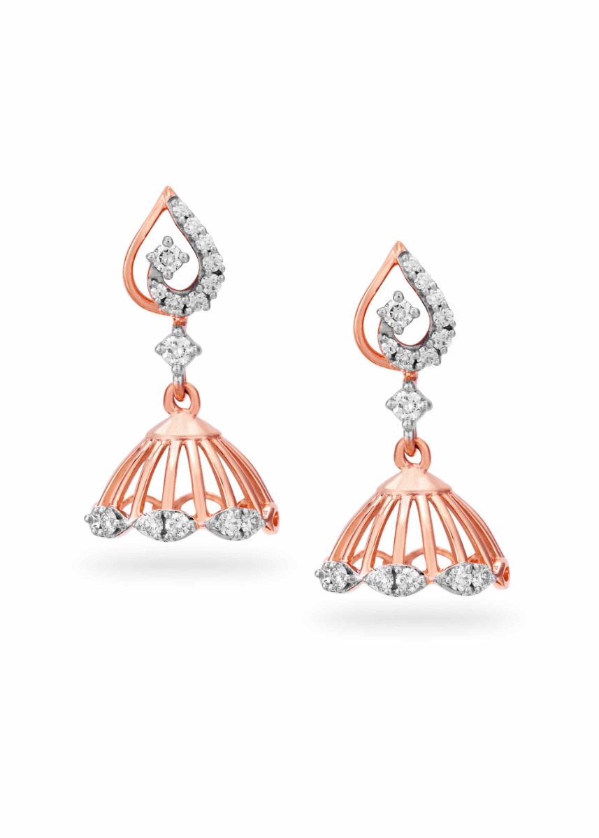 Dome-Inspired Diamond Jhumka Earring