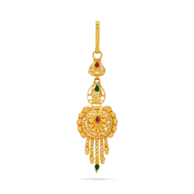 Pear Perfection 22K Gold Artistic Maang Tikka