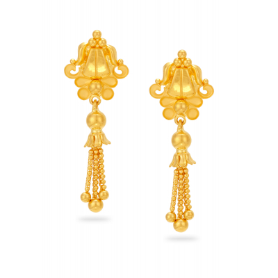 Enchanting Chain 22K Gold Hanging Earring