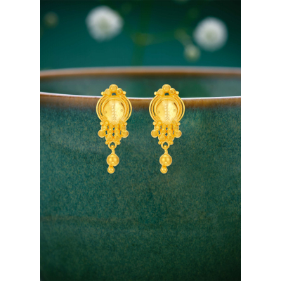 Simple Baby 22K Gold Hanging Earring