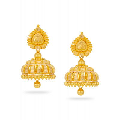 Pillar Inspired 22K Gold Timeless Jhumka Earring