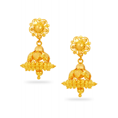 Classic 22K Gold Detachable Jhumka Earring