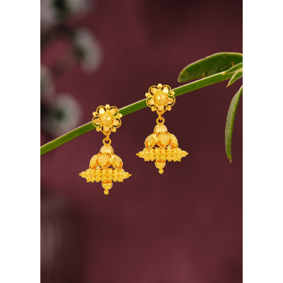 Classic 22K Gold Detachable Jhumka Earring