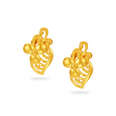 Petals of 22K Gold Perfection Stud Earring