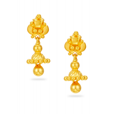 Delicate Baby 22K Gold Jhumka Earring