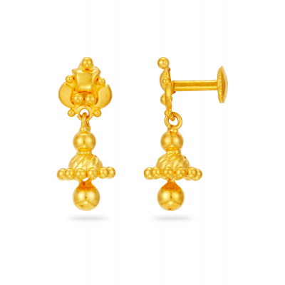 Delicate Baby 22K Gold Jhumka Earring