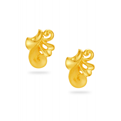 Blooming Flora Inspired 22K Gold Stud Earring
