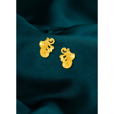 Blooming Flora Inspired 22K Gold Stud Earring