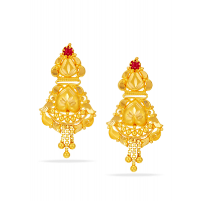 Coimbatore Chic 22K Gold Hanging Earring