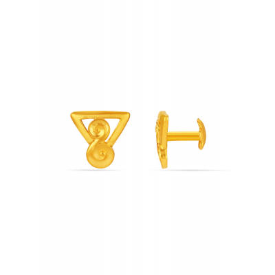 Blooming Beauty 22K Gold Flora Stud Earring