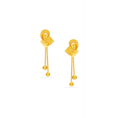 Chain Drop 22K Gold Fancy Hanging Earring