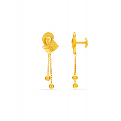 Chain Drop 22K Gold Fancy Hanging Earring