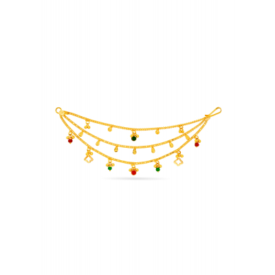 Traditional Pota 22K Gold Stone Earring