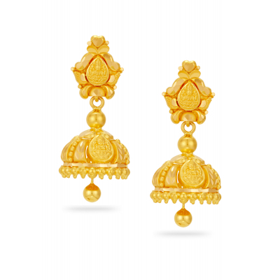 Lakshmi Facing 22K Gold Jhumka Earring