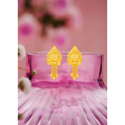 Elegant Rope 22K Gold Design Earring