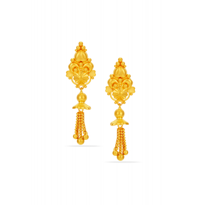 Elegant Chain 22K Gold Hanging Earring