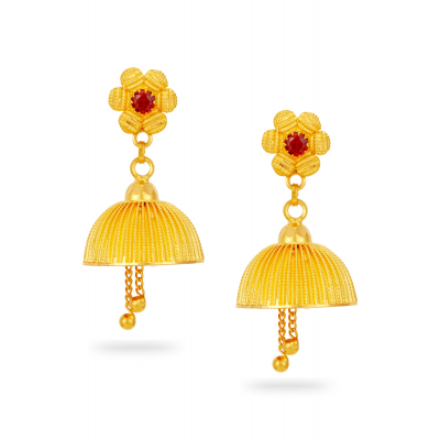 Kerala Model 22K Gold Trending Jhumka Earring