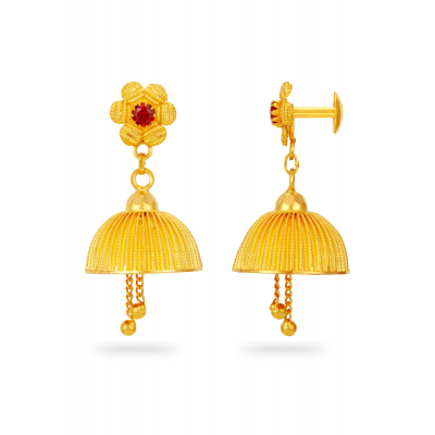 Kerala Model 22K Gold Trending Jhumka Earring