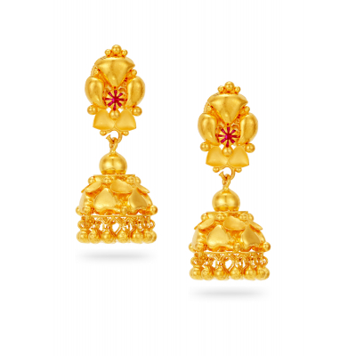 Traditional Fancy 22K Gold Jhumka Earring